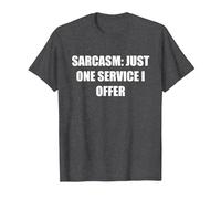 Sarcasme - Un Seul Service Que j'offre T-Shirt, Homme, Chiné Foncé, L