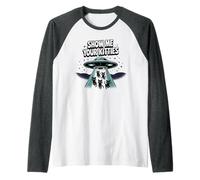 Sarcastic Cat Show ME Your Kitties Enlèvement OVNI Maman Ramen Manche Raglan