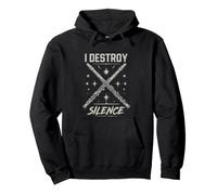 Sarcastic Destroy Silence Flûte Humoristique Sweat à Capuche