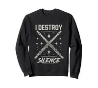 Sarcastic Destroy Silence Flûte Humoristique Sweatshirt