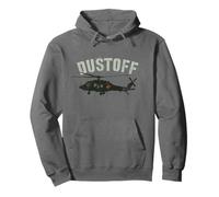 Sarcastic DUSTOFF Proud Medevac Helicopter Rescue My Soldier Sweat à Capuche