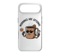 Sarcastic Grumpy Coffee Mug Anti-Morning Vibes Dessin animé Art Coque pour iPhone Air