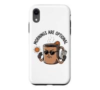 Sarcastic Grumpy Coffee Mug Anti-Morning Vibes Dessin animé Art Coque pour iPhone XR