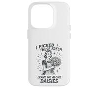 Sarcastic Housewife Humour Leave Me Alone Daisies Sassy Citation Coque pour iPhone 14 Pro