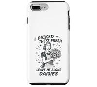 Sarcastic Housewife Humour Leave Me Alone Daisies Sassy Citation Coque pour iPhone 7 Plus/8 Plus