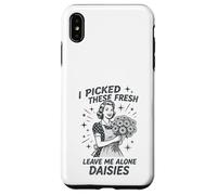 Sarcastic Housewife Humour Leave Me Alone Daisies Sassy Citation Coque pour iPhone XS Max