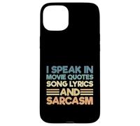 Sarcastic I Speak in Movie Quotes Paroles et Sarcasme Coque pour iPhone 15 Plus
