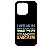Sarcastic I Speak in Movie Quotes Paroles et Sarcasme Coque pour iPhone 15 Pro