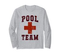 Sarcastic Pool Team Sisters Camp Lifeguard Swim Trip Manche Longue