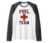 Sarcastic Pool Team Sisters Camp Lifeguard Swim Trip Manche Raglan