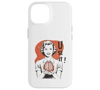 Sarcastic Retro Use It Brain Funny Psychology Mind 1950s Coque pour iPhone 14