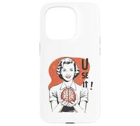 Sarcastic Retro Use It Brain Funny Psychology Mind 1950s Coque pour iPhone 15 Pro