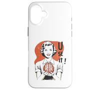Sarcastic Retro Use It Brain Funny Psychology Mind 1950s Coque pour iPhone 16 Plus
