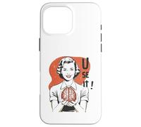 Sarcastic Retro Use It Brain Funny Psychology Mind 1950s Coque pour iPhone 16 Pro Max