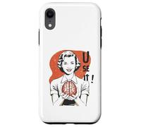 Sarcastic Retro Use It Brain Funny Psychology Mind 1950s Coque pour iPhone XR