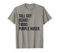 Sarcastique Funny Tall Guy Beard Twins Cadeaux cités Violet T-Shirt