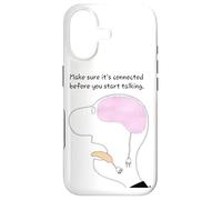 Sarcastique Meme Cerveau Bouche Connexion Pensez Avant De Parler Coque pour iPhone 17