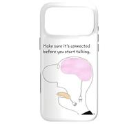 Sarcastique Meme Cerveau Bouche Connexion Pensez Avant De Parler Coque pour iPhone 17 Pro Max