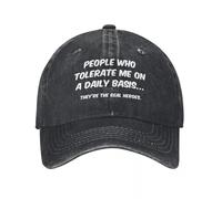 Sarcastique Personnes Qui Me Tolérance Chapeau en Denim Design Respirant Chapeaux pour Hommes Casquette De Baseball Hommes