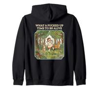 Sarcastique Retro Dark Humor What a Time to be Alive Sweat à Capuche