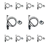 Sarcia Casque bidirectionnel 1 broche 2,5 mm en forme de C avec micro PTT compatible avec Motorola Talkabout T100 T200 T200TP T600 T460 T472 T465 T260 T800 T802 T265 MT350R MS350R MR350R Lot de 10
