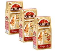 sarcia.eu BASILUR Merry Christmas - Thé Noir de Ceylan en Feuilles avec des ajouts de Pomme, de Gingembre et de Vanille, 85 g x3