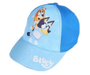 sarcia.eu Bluey Bingo Coton Casquette de Baseball Bleue pour garçon, Casquette de Baseball pour L'ÉTÉ (FR/ES, Numérique, 52, 53, Bleu Bluey)