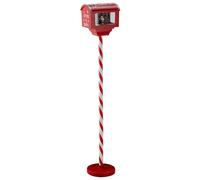 sarcia.eu Boîte aux Lettres de Noël sur Pied avec Père Noël, BOÎTE À Musique LED, décoration de Noël, Rouge 27x20x150 cm (A)