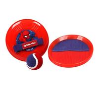 sarcia.eu Catch-Ball Attraper la Balle dans Les disques, Lancer-Attraper Les palettes à Fermeture à Scratch + Balle (Marvel Spider Man)