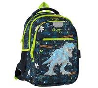 sarcia.eu DINO T-Rex Sac à dos scolaire rigide pour garçon, phosphorescent, à quatre compartiments 40x29x20cm, 23l (DINO T-Rex)