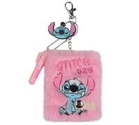 sarcia.eu DISNEY Stitch Mini-carnet en peluche avec stylo, carnet-porte-clés rose (DISNEY Stitch C)