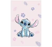 sarcia.eu Disney Stitch Rose Clair Doux Couverture en MICROFLANELLE, Couvre-lit pour Enfants 100x150 cm, Oeko-TEX (D)