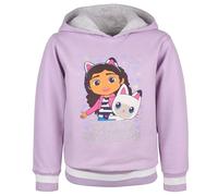 sarcia.eu Gabby et la Maison Magique Sweat à Capuche Violet pour Filles, s'enfile par la tête, Coton 4 Ans
