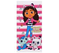 sarcia.eu Gabby’s Dollhouse Serviette de Plage à SÉCHAGE Rapide, Serviette de Bain pour Enfants en Microfibres 70x140 cm Oeko-TEX (D)