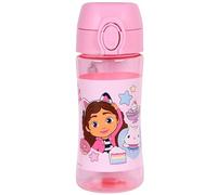 sarcia.eu Gabby's Dollhouse BOUTEILLE D'EAU avec embout, GOURDE SCOLAIRE TRITAN pour filles 450ml (Rose Gabby)