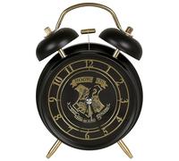 sarcia.eu Harry Potter Hogwarts Réveil Retro Noir et doré, Horloge de Table sur Pieds pour Les Fans (A)