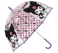 sarcia.eu Hello Kitty Kuromi Parapluie AUTOMATIQUE transparent, parapluie pliant pour filles (C)