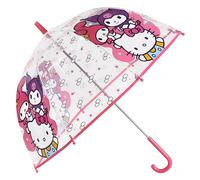 sarcia.eu Hello Kitty Parapluie AUTOMATIQUE transparent, Parapluie pliant pour filles (B)