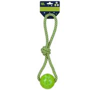 sarcia.eu Jouet Corde À Tirer avec Balle pour Chien, Solide 36 cm, 3en1 Jouet pour Apporter, Tirer, Corde en Coton (D)