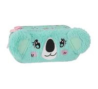 Koala Trousse d'écolier en Peluche, Sachet pour Fille, zippée, Turquoise 5x22x10cm (Koala Peluche)