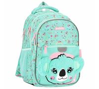 sarcia.eu Koala Turquoise sac à dos RENFORCÉ pour écolière avec réflecteurs, 1 compartiment + 2 poches 40x29x20cm, 23 l (Koala turquoise)