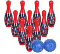 sarcia.eu Marvel Spider-Man Mini Jeu de Bowling, Bowling pour Enfants, Jeu d'adresse, 10 QUILLES + 2 Boule, 3+ (Spider-Man)