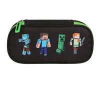 sarcia.eu Minecraft Trousse Scolaire COMPARTIMENTÉE sans Fournitures pour Fan DE Jeux, Sachet avec Rabat, pour GARÇON (Minecraft Compartiments)