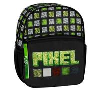 sarcia.eu PIXEL Game Sac à dos garçon, noir et vert, maternelle, 26x23x9 cm