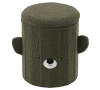 sarcia.eu Pouf Pliant avec Rangement, en Peluche, pour Enfants, 28x28x34 cm (Vert)