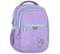 sarcia.eu Sac à dos scolaire rigide, cartable pour fille, avec bandes réfléchissantes, quatre compartiments, 24l (Chaton)
