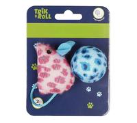 sarcia.eu Set Ball with Souris en Peluche avec Queue pour Chat, Rattle for Kittens, Soft Ball 4 cm (B)