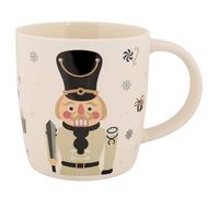 sarcia.eu TASSE DE NOËL porcelaine, motif festif - casse-noisette - EMBALLÉ DANS UNE BOÎTE CADEAU, Crème 365 ml (D)