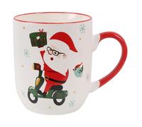 sarcia.eu Tasse en porcelaine blanche festive, Père Noël 420ml (1)