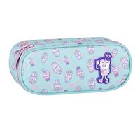 sarcia.eu Trousse d'école à Compartiments, Grande Pochette, Ovale, pour Filles 22x10x5cm (Bubble Tea)